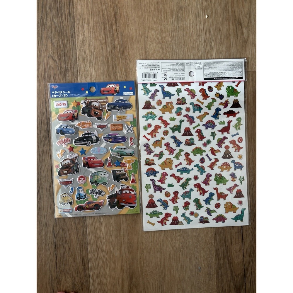 cars/ Dino  3d stickers disney many  Pixar /disney cars cool daiso japan